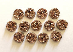 12mm Druzy Cabochons, RoseGold, jewelry making kit, earring set, diy jewelry, druzy studs, 12mm Druzy, cabochon, stud earrings