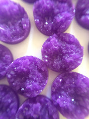 12mm Druzy Cabochons, Purple, jewelry making kit, earring set, diy jewelry, druzy studs, 12mm Druzy, cabochon, stud earrings