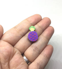 Pineapple Beads, Clay Beads, purple beads, bracelet necklace earrings, jewelry making, clay beads, bangle bead, pineapple decor beads
