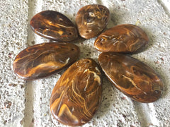 Hot Cocoa brown Teardrop Pendants, 57x36mm, acrylic gem pendants, 1 hole pendants, long necklace, wire wrapped pendant, wrapping pendant