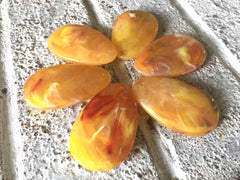 Marigold Teardrop Pendants, 57x36mm, acrylic gem pendants, 1 hole pendant, long necklace, wire wrapped pendant, wrapping pendant yellow