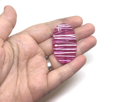 XL Dark Pink Painted 45mm beads, chunky jewelry, wire bangle, jewelry making, pink large Beads, magenta beads, large beads, pink necklace