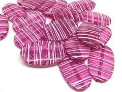 XL Dark Pink Painted 45mm beads, chunky jewelry, wire bangle, jewelry making, pink large Beads, magenta beads, large beads, pink necklace