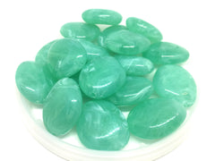 Mint Green 31mm acrylic beads, chunky statement necklace, wire bangle, jewelry making, QUEEN Collection, oval beads, large mint beads