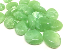 Light Spearmint Green 31mm acrylic beads, chunky statement necklace, wire bangle, jewelry making, QUEEN Collection, oval beads, large mint