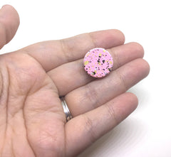 Pink Beads, painted Beads, 20mm Beads, circular acrylic beads, bracelet necklace earrings, jewelry making, bangle beads, pink necklace
