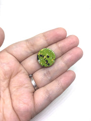Lime Green Beads, painted Beads, 20mm Beads, circular acrylic beads, bracelet necklace earrings, jewelry making, bangle beads, green