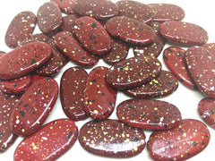 Maroon Painted Beads, Surf Collection, 30mm Beads, Rectangle Beads, Oval Beads, Bangle Beads, Bracelet Beads, necklace beads, red bangle