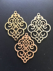 Large Hammered Metal pendants in gold or silver, pendnat necklaces, tassel connector, filigree earrings, gold long necklace, silver tassel