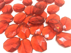 Ruby Red Beads, The Aria Collection, 28mm Beads, big acrylic beads, bracelet necklace earrings, jewelry making, acrylic bangle beads