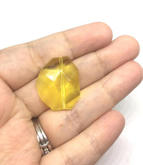Yellow Beads, The Aria Collection, 28mm Beads, big acrylic beads, bracelet necklace earrings, jewelry making, yellow acrylic bangle beads