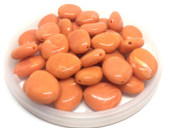 Orange Clementine Beads, The Princess Collection, 25mm Beads, big acrylic beads, bracelet necklace earrings, jewelry making, orange jewelry