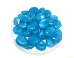 Caribbean Blue Beads, The Princess Collection, 25mm Beads, big acrylic beads, bracelet necklace earrings, jewelry making, aqua blue jewelry