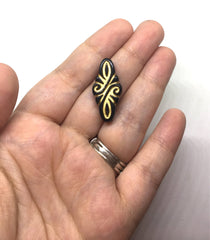 Gold & Black Beads, 31mm Beads, big acrylic beads, bracelet necklace earrings, jewelry making, acrylic bangle beads, gold beads, black beads