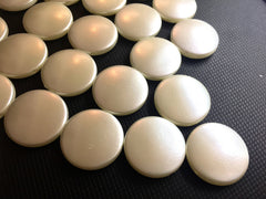 Creamy Pearl 25mm Oval Beads, pearl cream beads, white necklace, big cream beads, big white bead, pearl circle beads, round circular beads