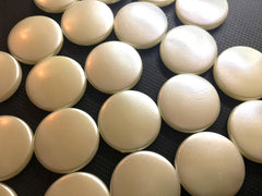 Creamy Pearl 25mm Oval Beads, pearl cream beads, white necklace, big cream beads, big white bead, pearl circle beads, round circular beads