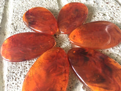Amber Teardrop Pendants, 57x36mm, acrylic gem pendants, 1 hole pendant, long necklace, wire wrapped pendant, wrapping pendant reddish brown