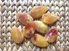 Marigold Teardrop Pendants, 57x36mm, acrylic gem pendants, 1 hole pendant, long necklace, wire wrapped pendant, wrapping pendant yellow