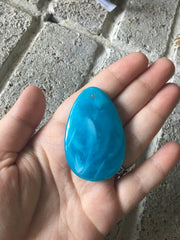 Caribbean Blue Teardrop Pendants, 57x36mm, acrylic gem pendants, 1 hole pendant, long necklace, wire wrapped pendant, wrapping pendant light