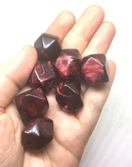 Red Lipstick Beads, Acrylic Beads, The Jet-Setter Collection, 22mm beads, Colorful beads, Multi-Color Beads, Gemstones, Chunky Beads