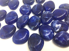 Royal Blue 31mm acrylic beads, chunky statement necklace, wire bangle, jewelry making, QUEEN Collection, oval beads, large blue necklace