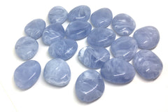 Sky Blue 31mm acrylic beads, chunky statement necklace, wire bangle, jewelry making, QUEEN Collection, oval beads, large blue necklace