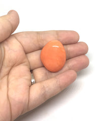 Tangerine Orange 31mm acrylic beads, chunky statement necklace, wire bangle, jewelry making, QUEEN Collection, oval beads, large orange bead