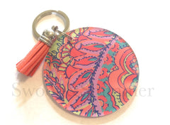 Coral Acrylic Blanks, 2.5 Inch Circles 1 Hole, tassel Keychain blanks, blank acrylics, circle keychains, monogram keychain, coral tassel