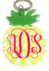 Pineapple Acrylic Blanks, 3 Inch keychain blanks, blank acrylics, pineapple keychain, monogram keychain, yellow and green, monogram gift