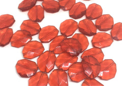 Ruby Red Beads, The Aria Collection, 28mm Beads, big acrylic beads, bracelet necklace earrings, jewelry making, acrylic bangle beads