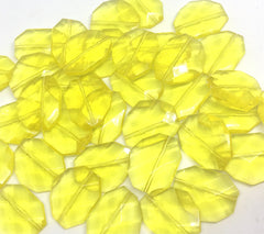 Yellow Beads, The Aria Collection, 28mm Beads, big acrylic beads, bracelet necklace earrings, jewelry making, yellow acrylic bangle beads