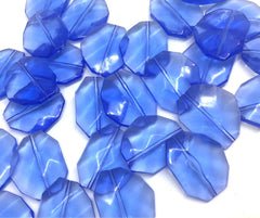 Blue Beads, The Aria Collection, 28mm Beads, big acrylic beads, bracelet necklace earrings, jewelry making, light blue acrylic bangle beads