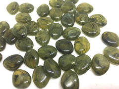 Army Green Beads, The Princess Collection, 25mm Beads, big acrylic beads, bracelet necklace earrings, jewelry making, dark green jewelry