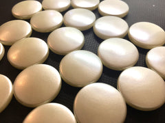 Creamy Pearl 25mm Oval Beads, pearl cream beads, white necklace, big cream beads, big white bead, pearl circle beads, round circular beads