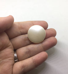 Creamy Pearl 25mm Oval Beads, pearl cream beads, white necklace, big cream beads, big white bead, pearl circle beads, round circular beads