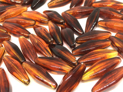 Tortoise Shell tube beads, 24mm acrylic beads, big acrylic beads, bracelet necklace earrings, jewelry making, acrylic bangle beads, brown