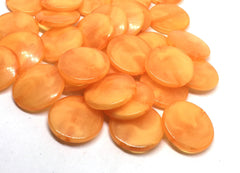 Tangerine Orange round beads, creamy light orange circular beads, tangerine Beads, Bangle Making, Jewelry Making, 27mm Circle Beads