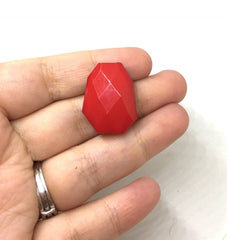 Crimson Red faceted beads, red beads, Bangle Making, Jewelry Making, 27mm Beads, red Jewelry necklace, red jewelry, red Statement chunky