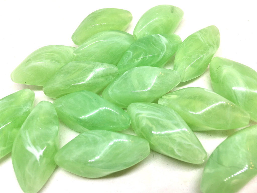 Winter mint 33mm Beads, green beads, large acrylic tube beads, mint jewery, green bangle, wire bangle, jewelry making, large gemstone