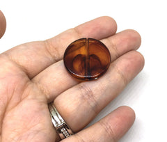 Tortoise Shell beads, brown circular beads, Bangle Making, Jewelry Making, 26mm Circle Beads, tortoise shell jewelry, brown acrylic beads