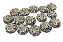 12mm Druzy Cabochons, GRAY polka dots, jewelry making kit, earring set, diy jewelry, druzy studs, 12mm Druzy, cabochon, stud earrings, gray