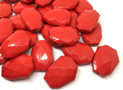 Crimson Red faceted beads, red beads, Bangle Making, Jewelry Making, 27mm Beads, red Jewelry necklace, red jewelry, red Statement chunky