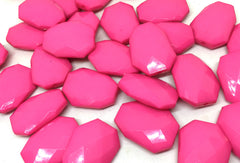 Hot pink faceted beads, pink beads, green beads, Bangle Making, Jewelry Making, 27mm Beads, pink Jewelry necklace, hot pink jewelry