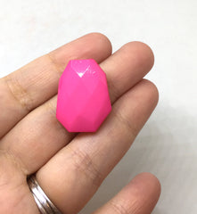 Hot pink faceted beads, pink beads, green beads, Bangle Making, Jewelry Making, 27mm Beads, pink Jewelry necklace, hot pink jewelry