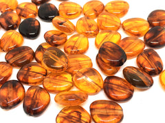 Tortoise Shell 17mm Beads, geometric acrylic beads, bracelet necklace earrings, jewelry making, acrylic bangle beads, bangle, tortoise shell