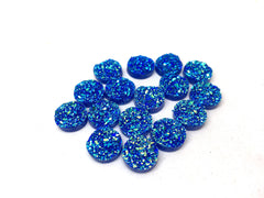 12mm Druzy Cabochons, CANDY BLUE, jewelry making kit, earring set, diy jewelry, druzy studs, 12mm Druzy, cabochon, stud earrings, navy blue