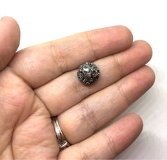 12mm Druzy Cabochons, GRAY polka dots, jewelry making kit, earring set, diy jewelry, druzy studs, 12mm Druzy, cabochon, stud earrings, gray