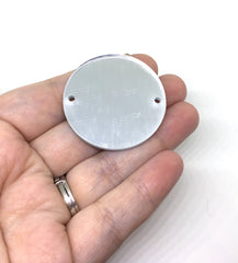 Silver Mirror Acrylic Blanks, 2 Hole Acrylic Disc, 1.5" Across, 38mm, 2 Holes for Bangle Making, Necklace or Keychain, Jewelry Making tassel