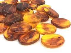 Tortoise Shell 31mm acrylic beads, ambwr beads, chunky statement necklace, wire bangle, jewelry making, QUEEN Collection, oval beads, amber