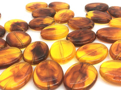 Tortoise Shell 31mm acrylic beads, ambwr beads, chunky statement necklace, wire bangle, jewelry making, QUEEN Collection, oval beads, amber
